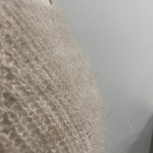 New Dimensione Maglia Warm Feminine  mohair beige Sweater size M Made in Italy - Picture 4 of 9